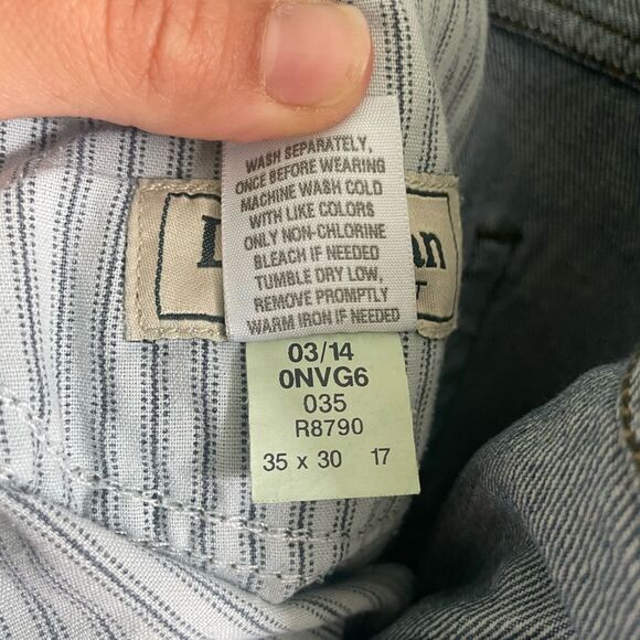 L.L. Bean Blue Classic Standard Fit 100% Cotton Denim Jeans 35 X 30 - Picture 8 of 8